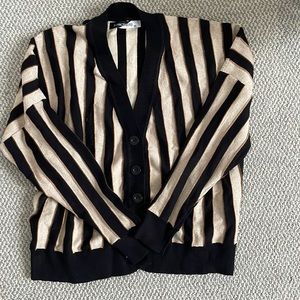 Black and nude cardigan